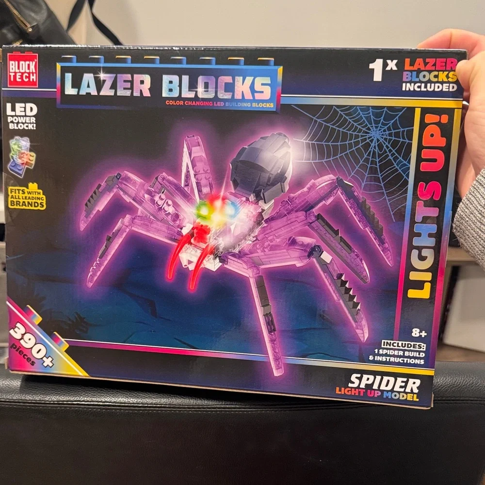 Lazer Blocks Spider Light Up Model - Purple